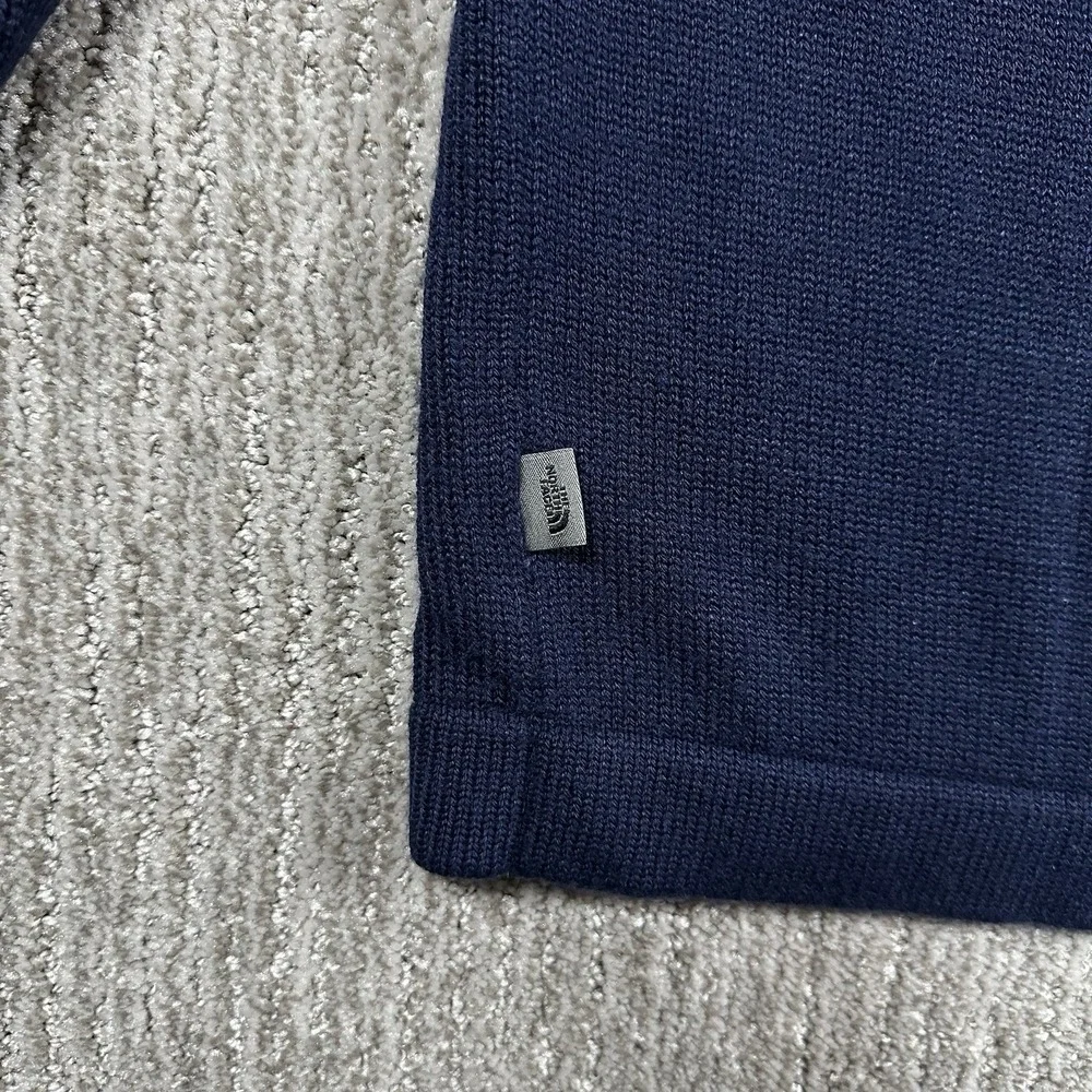 The North Face A5 Series‎ 1/4 Zip Sweater Pullover Wool Blend Men's L Blue